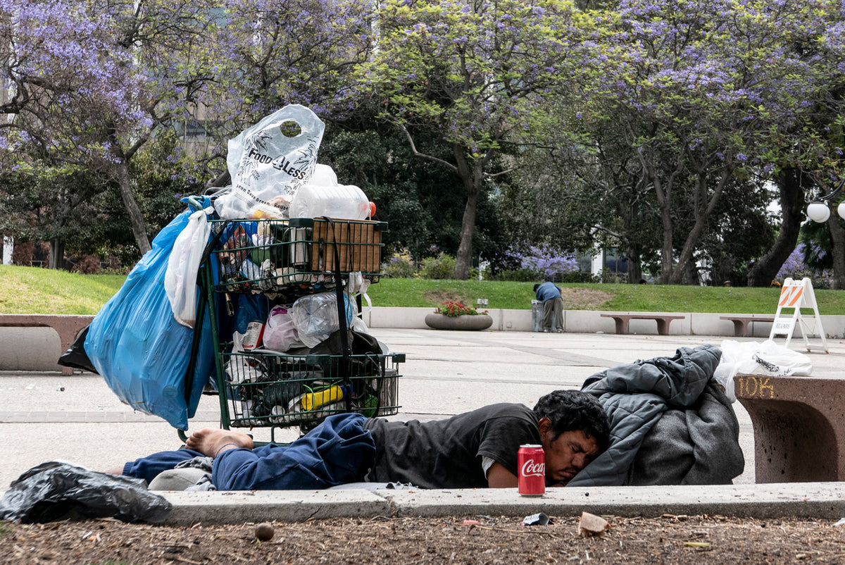 "Asleep on the Street" by Frank Winters