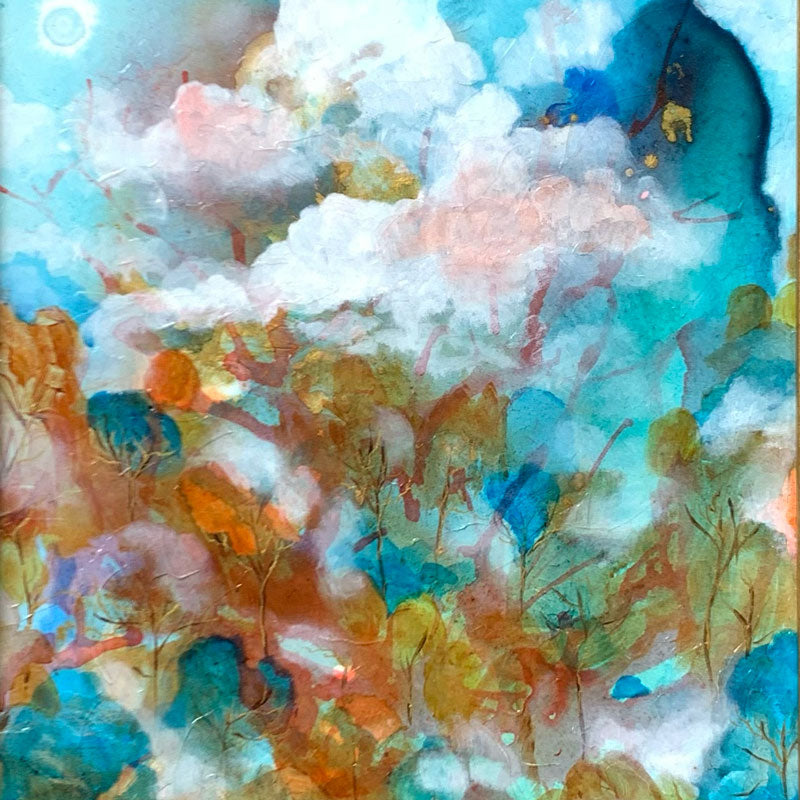 Abstract landscape paintings by Aimee Schreiber