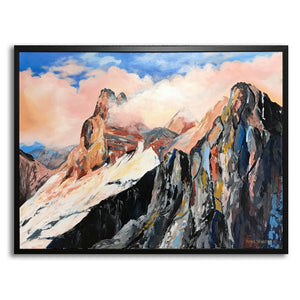 abstract mountain landscape painting