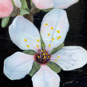 apple blossom painting texture detail