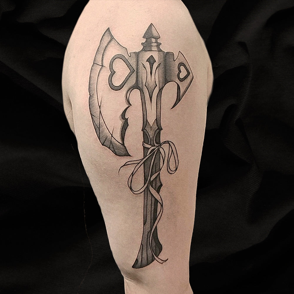Ax tattoo by Mary Kuzmin