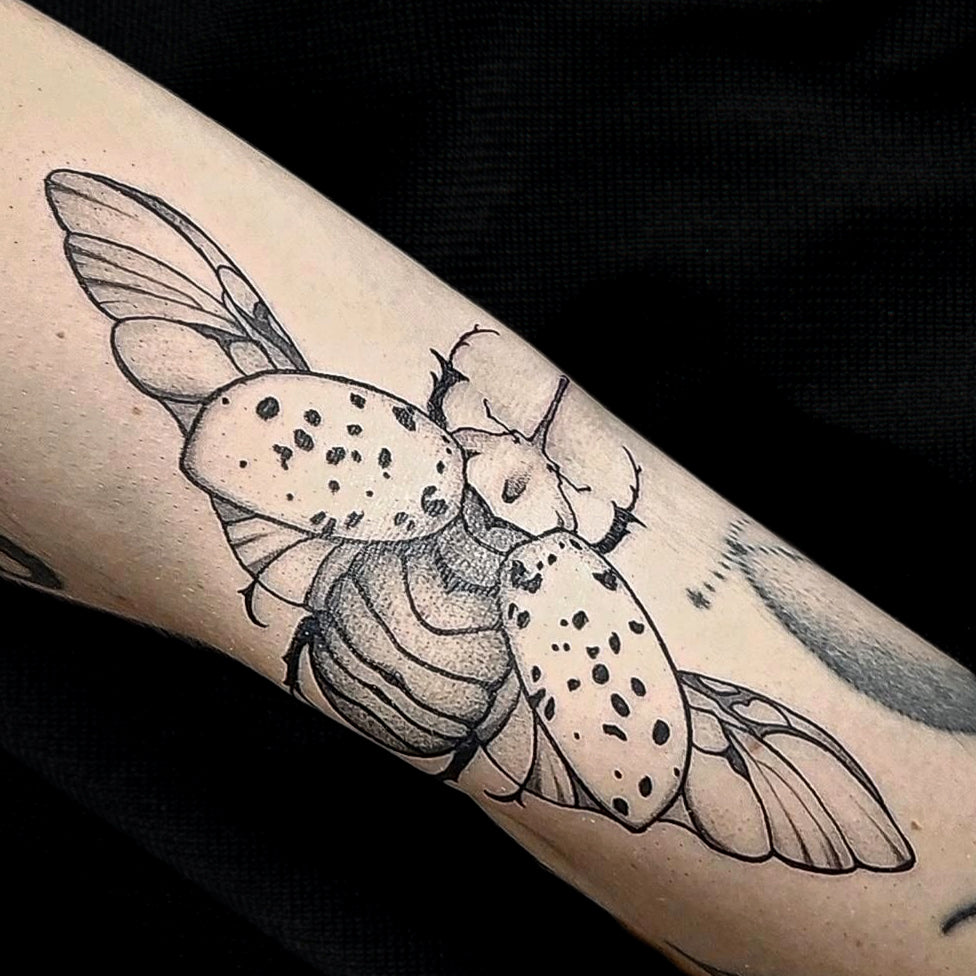 beetle tattoo by Mary Kuzmin