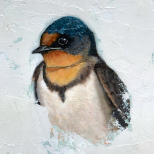 bird portrait painting texture detail