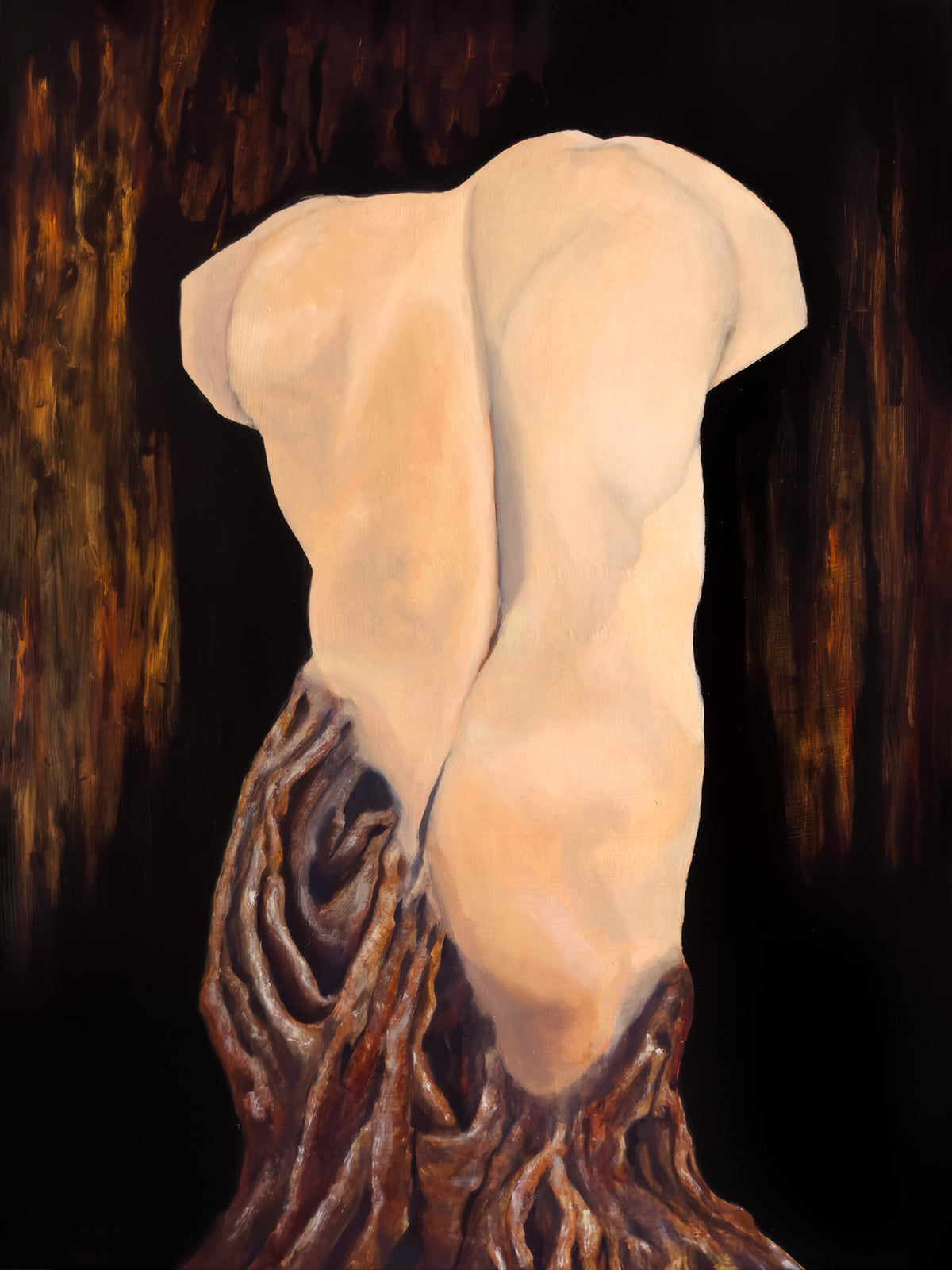 surreal oil figure painting by danny schreiber