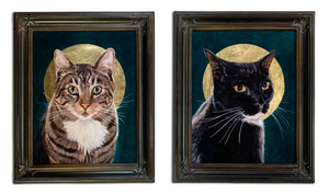 Cat portrait paintings