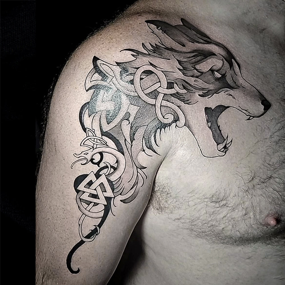 celtic wolf tattoo by Mary Kuzmin