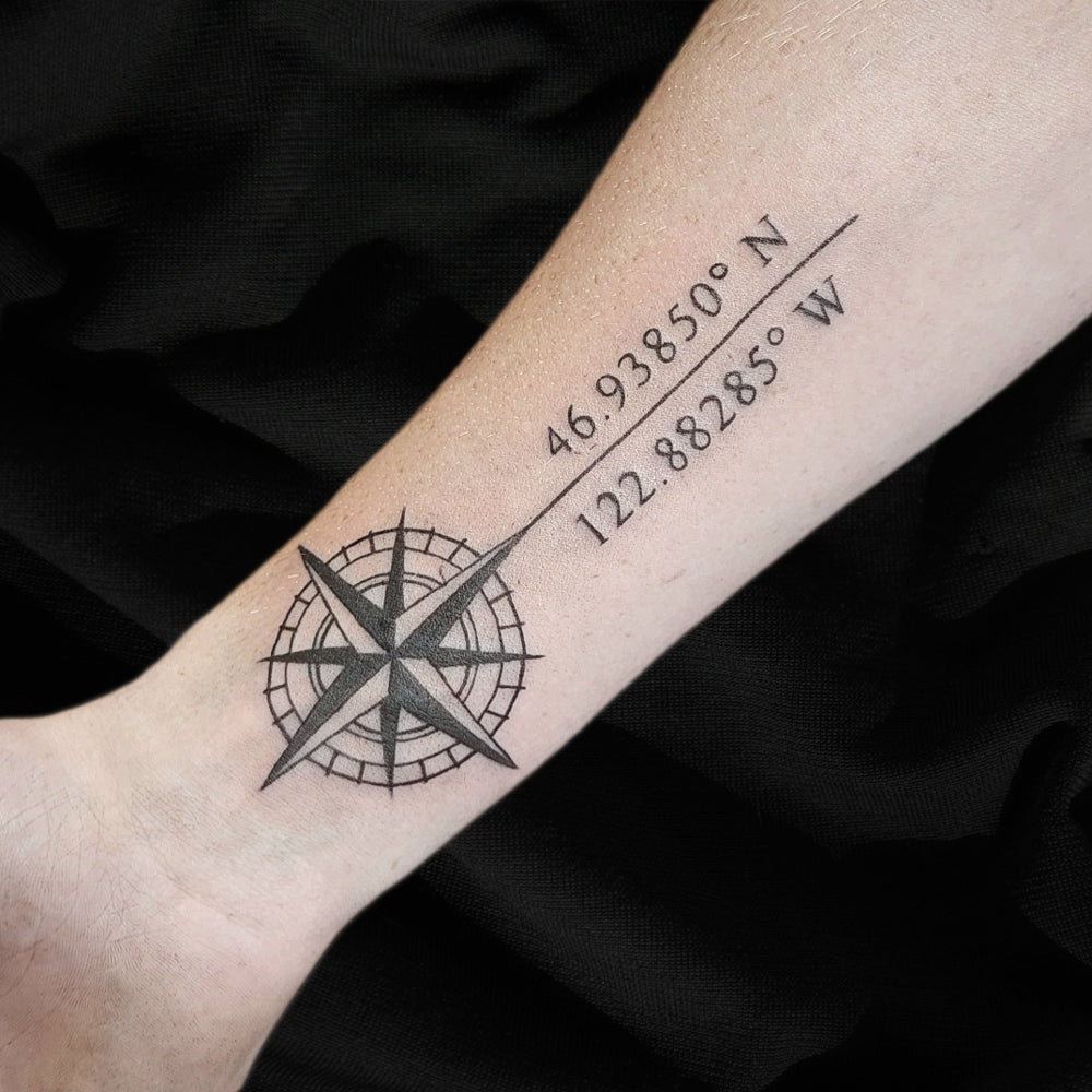 compass tattoo by Mary