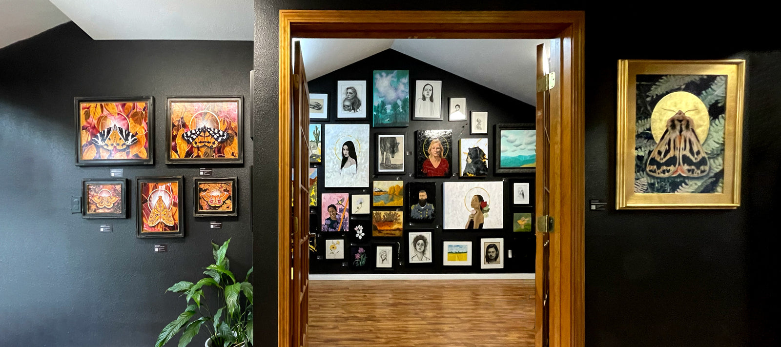 copper wolf art gallery and tattoo studio interior