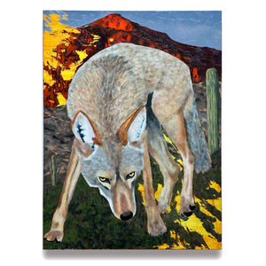 coyote desert painting