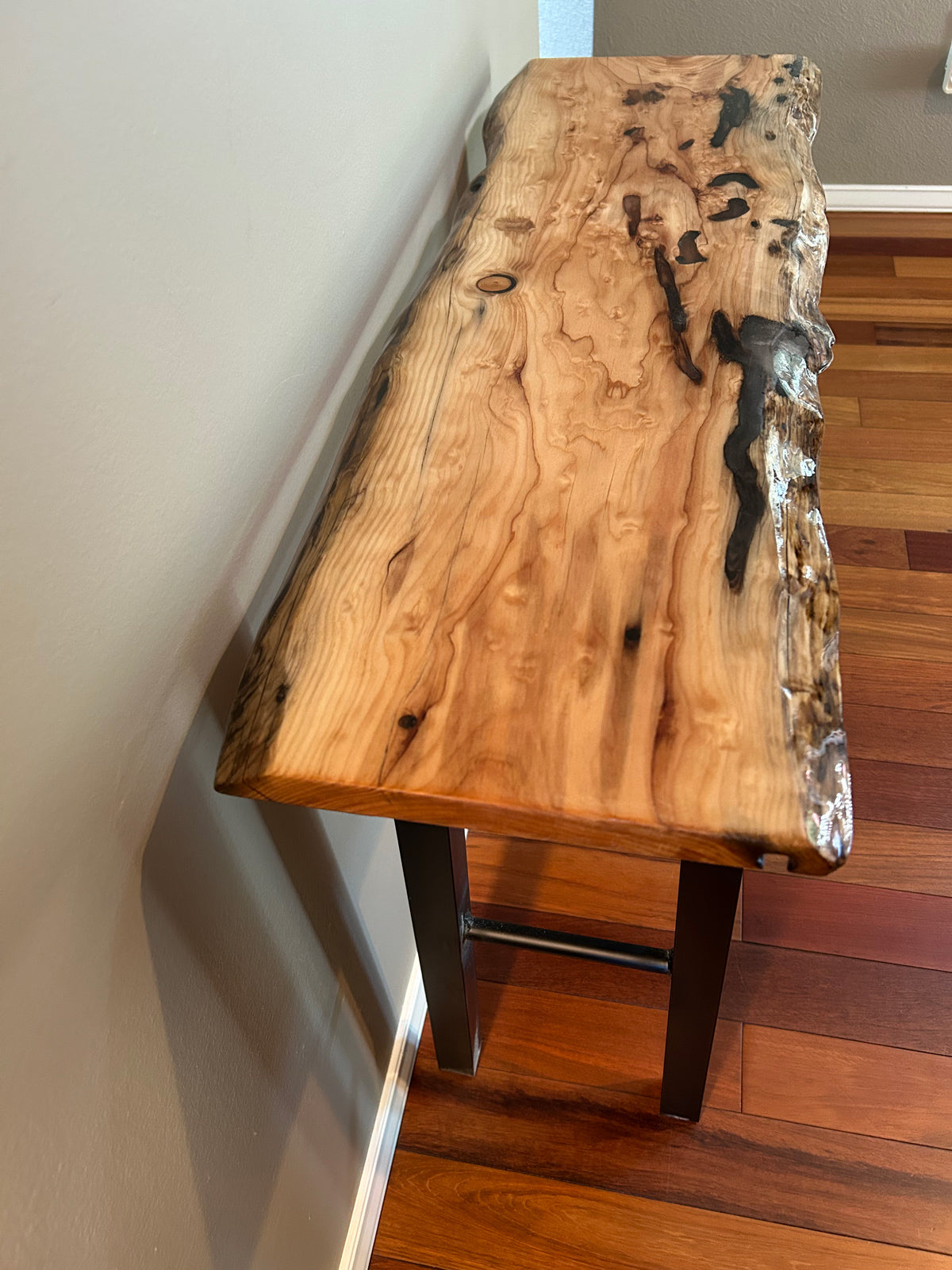 "Ship worm wood console table" by Cynthia Petersen