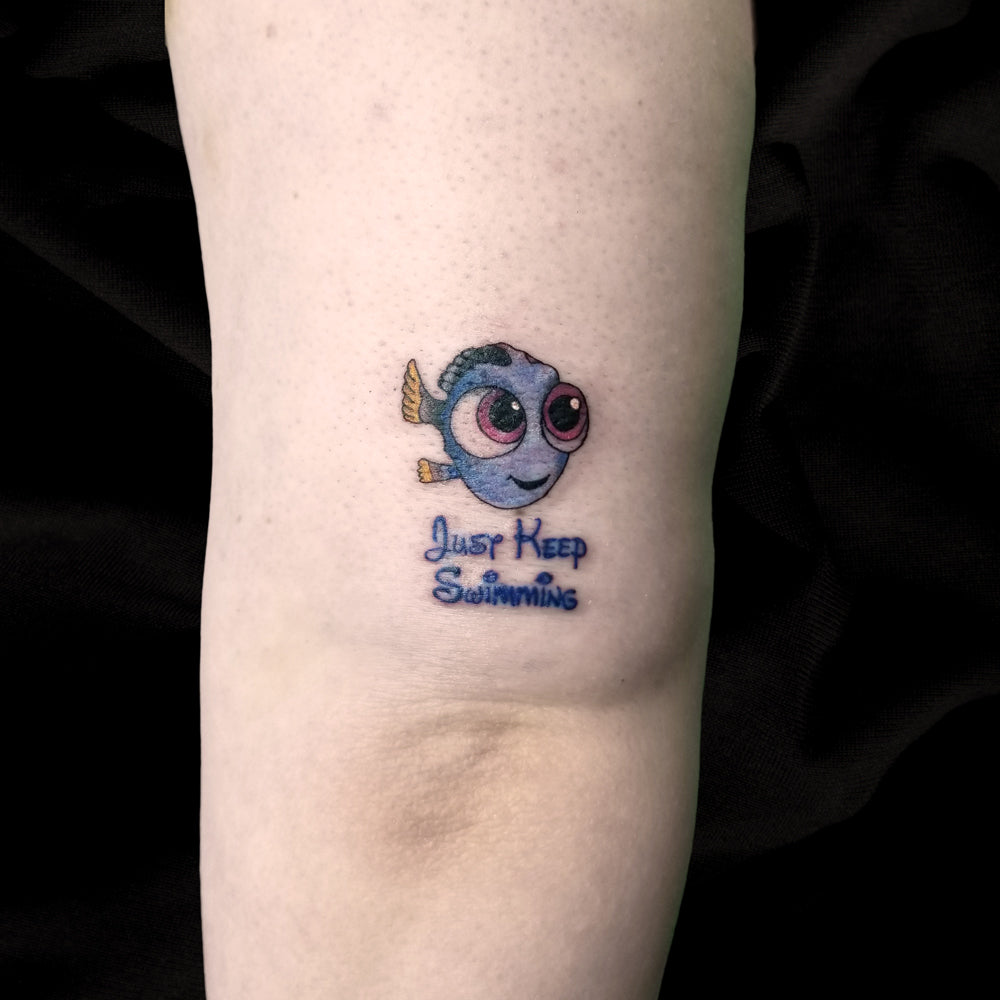 just keep swimming dory tattoo by Lydia Pitts