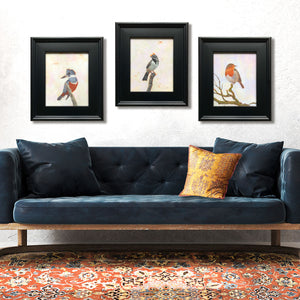 kingfisher bird embellished canvas art print set framed