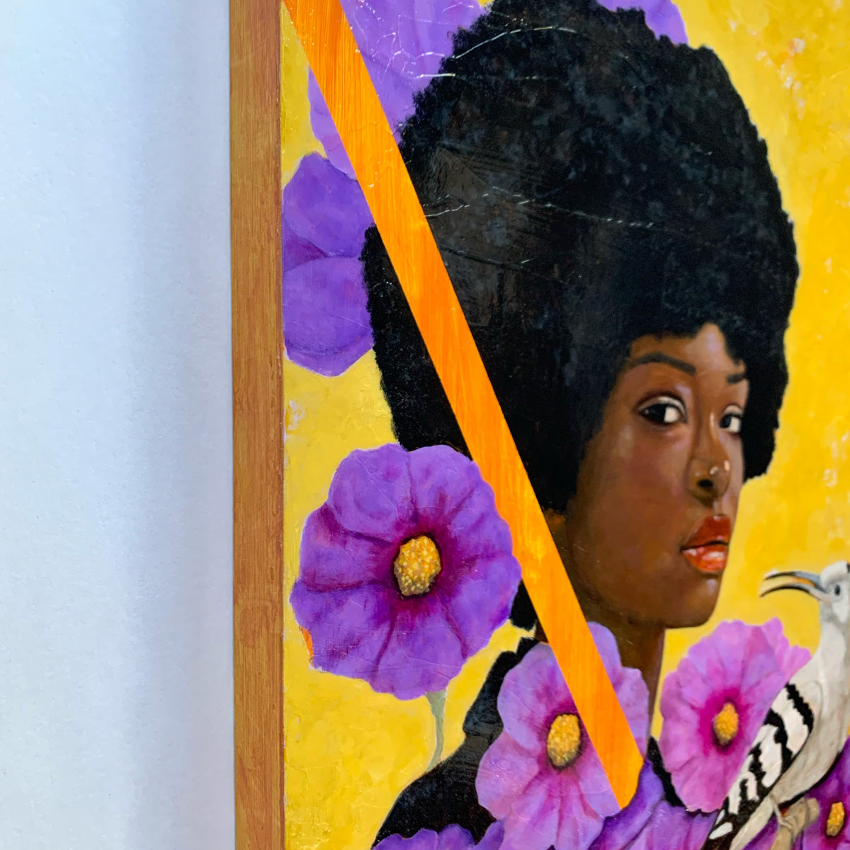 woman portrait painting edge detail