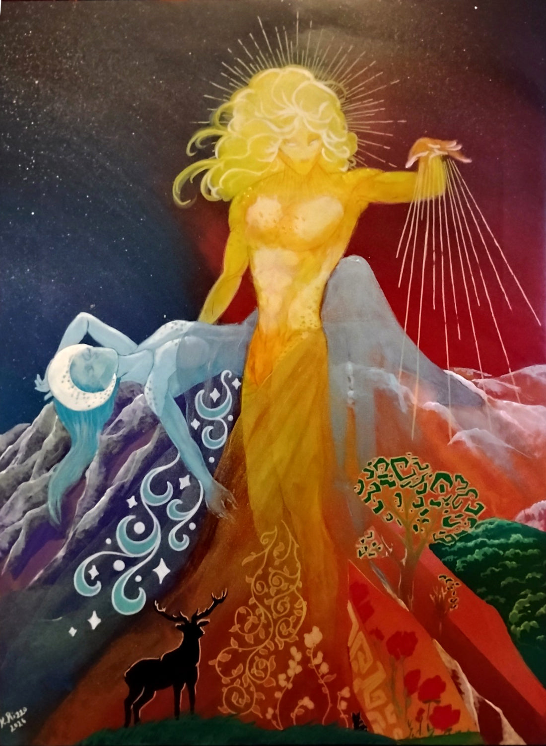 "The Sun Rises to the Spring, The Moon Rests" by Katherine Rizzo