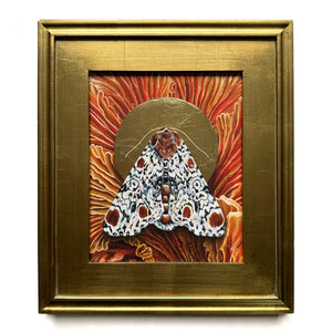"Everything" Harris 3-spot moth Mushroom Art Print