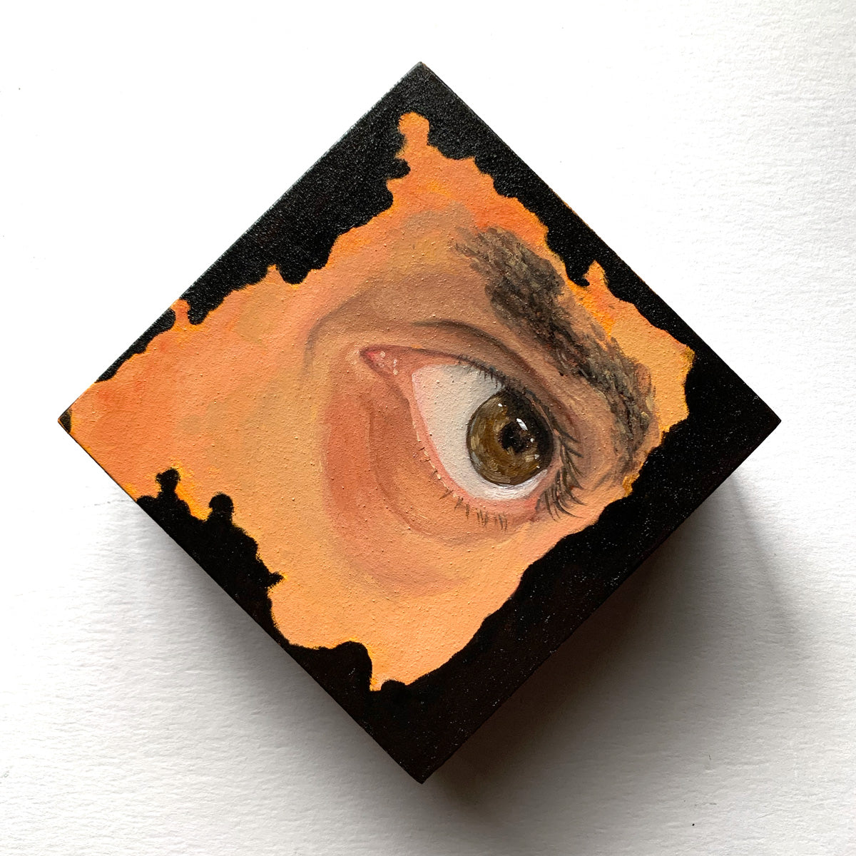 brown eye painting 
