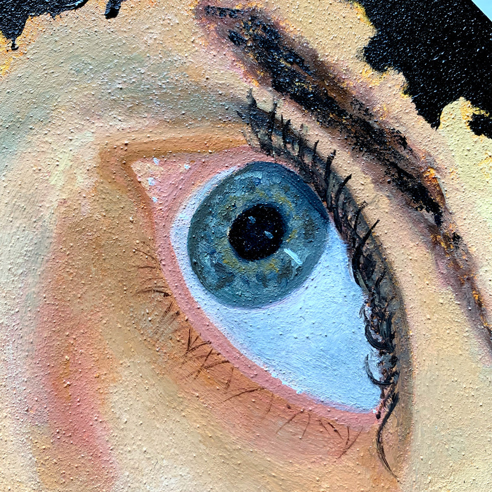blue eye painting detail