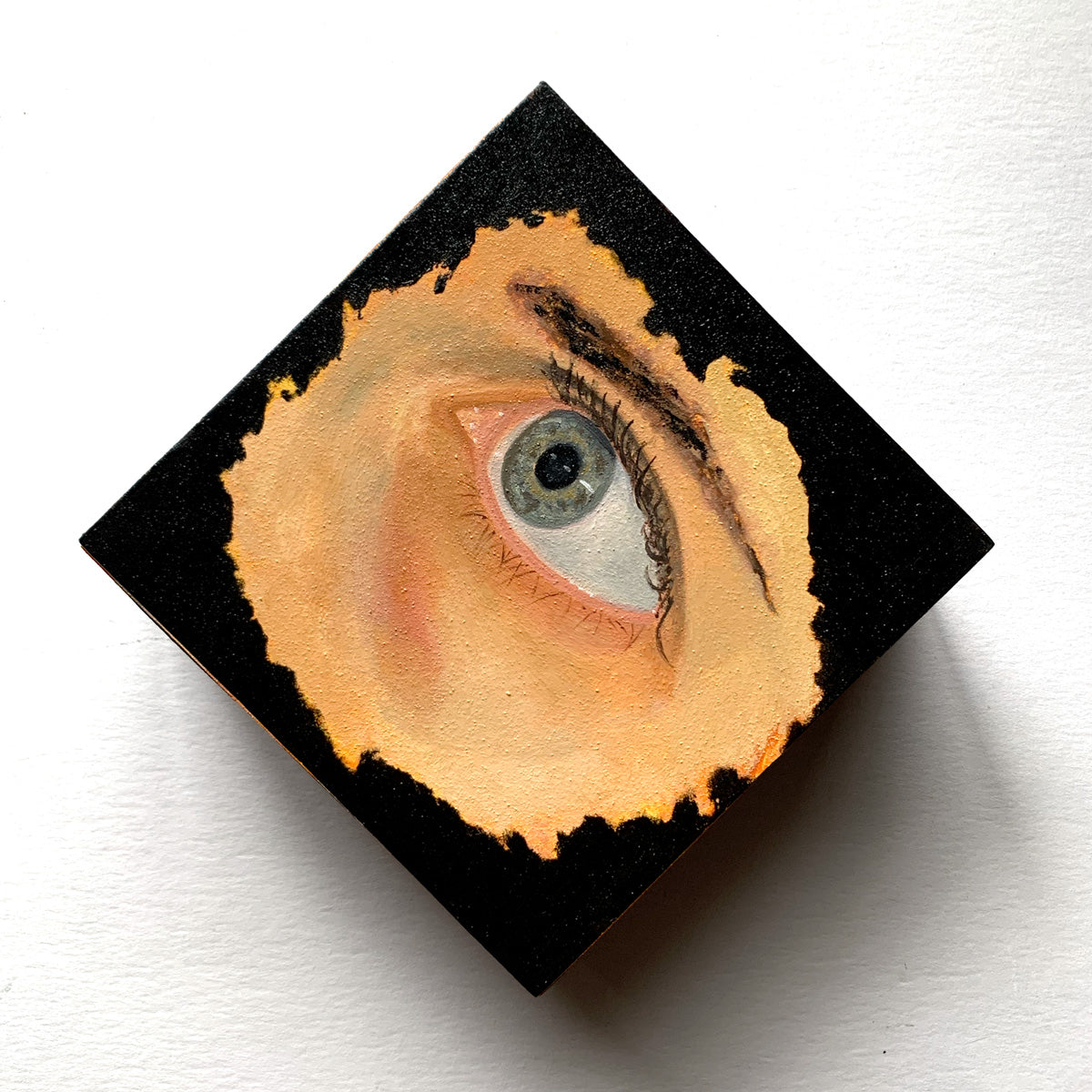 eye painting blue and black