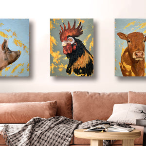 rooster painting farm animal paintings