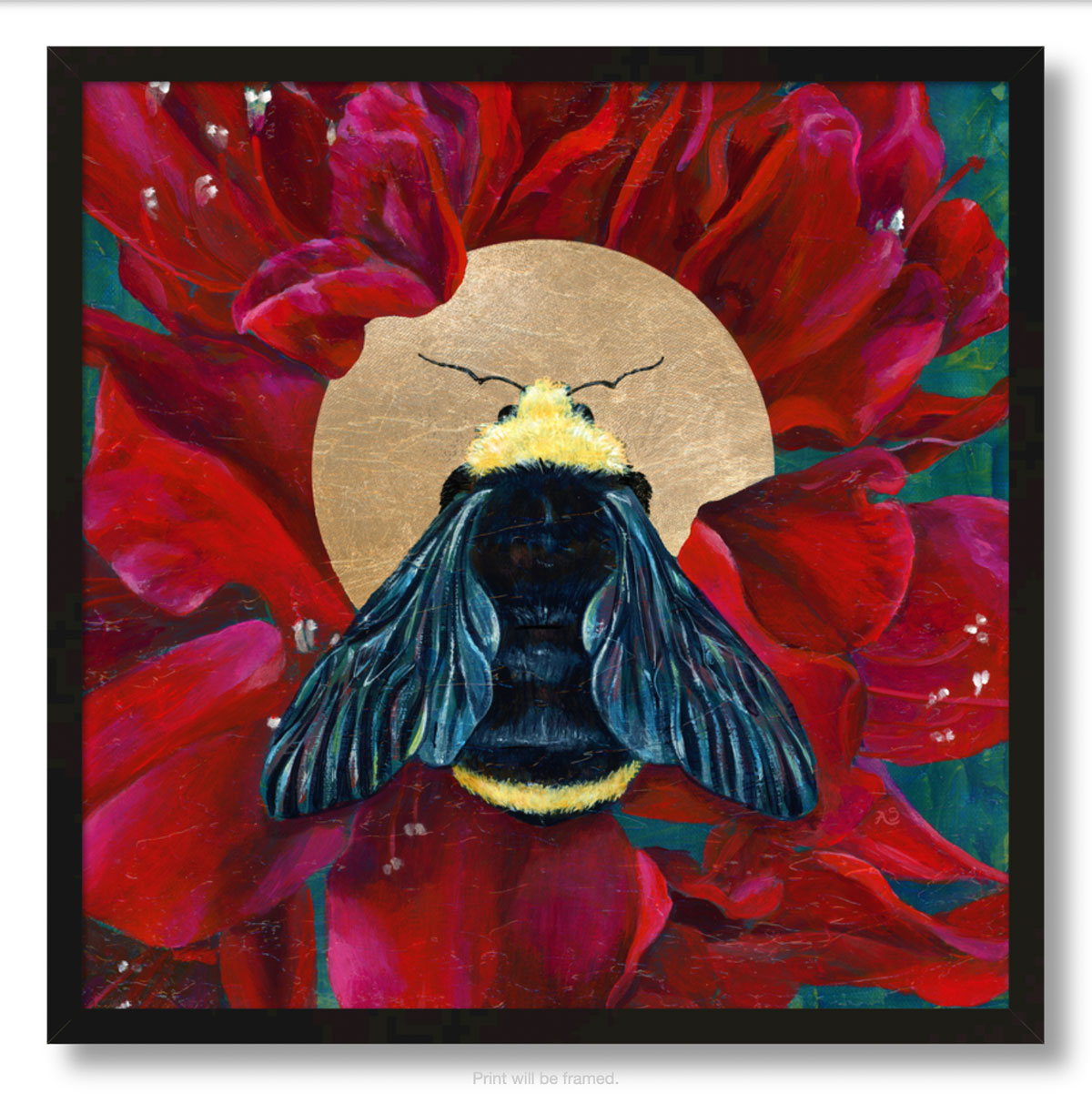 bee framed canvas print