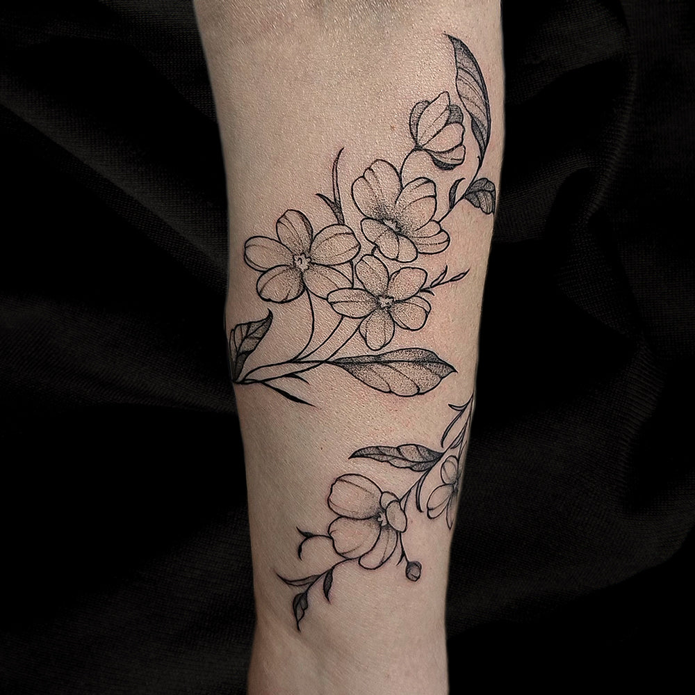 flower band tattoo by Mary Kuzmin