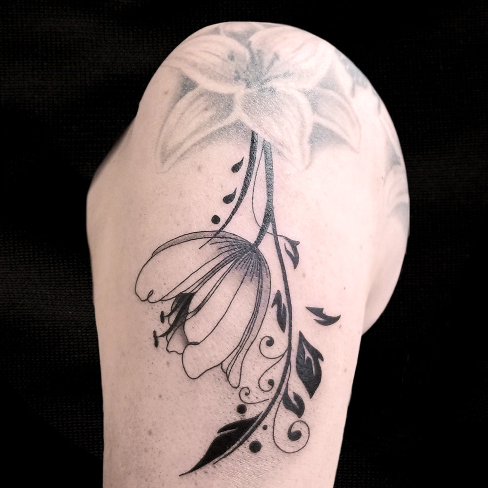 illustrative flower tattoo Lydia Pitts