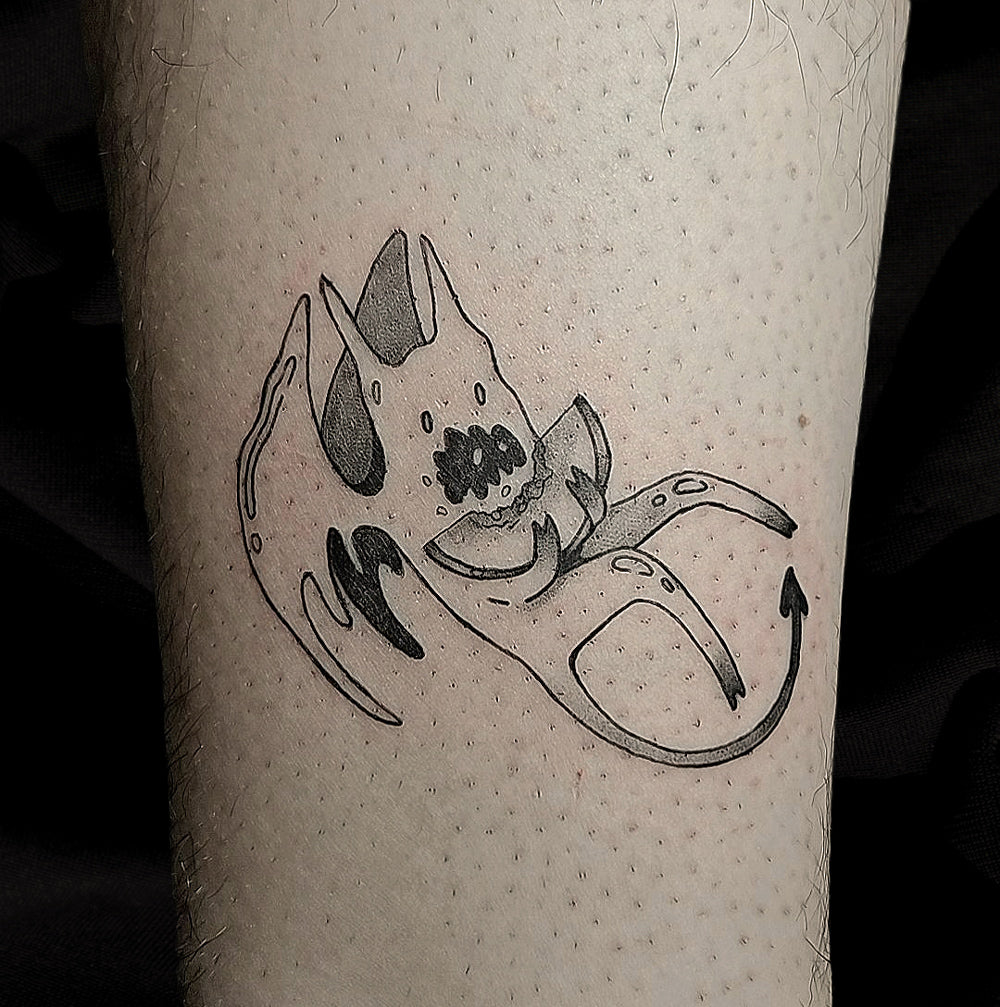 fruit demon tattoo by Mary Kuzmin
