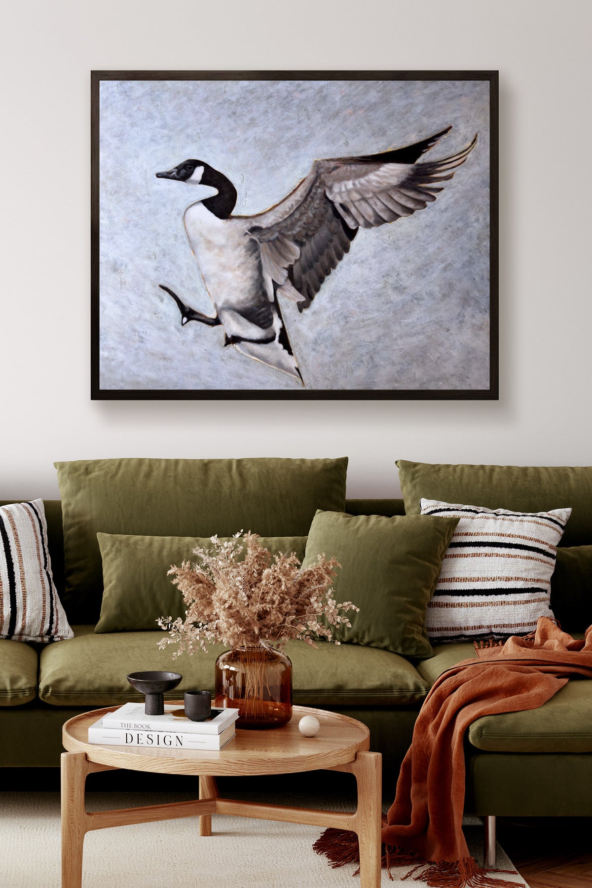 "Luz" Goose Art Print Canada goose wall art for sale The Copper Wolf
