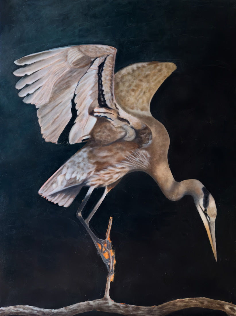 heron art print 3x4 crop