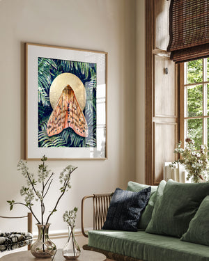 Isabella tiger moth fern wall art