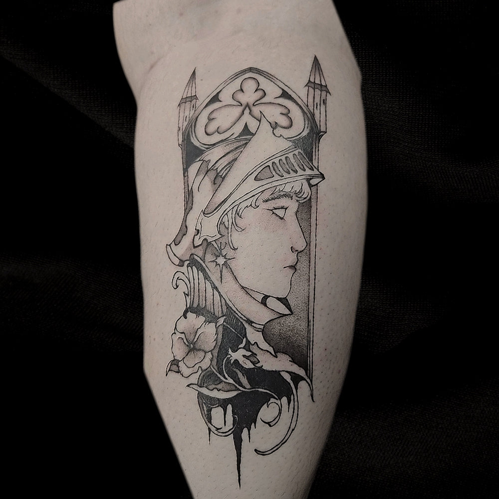 knight tattoo by Mary Kuzmin