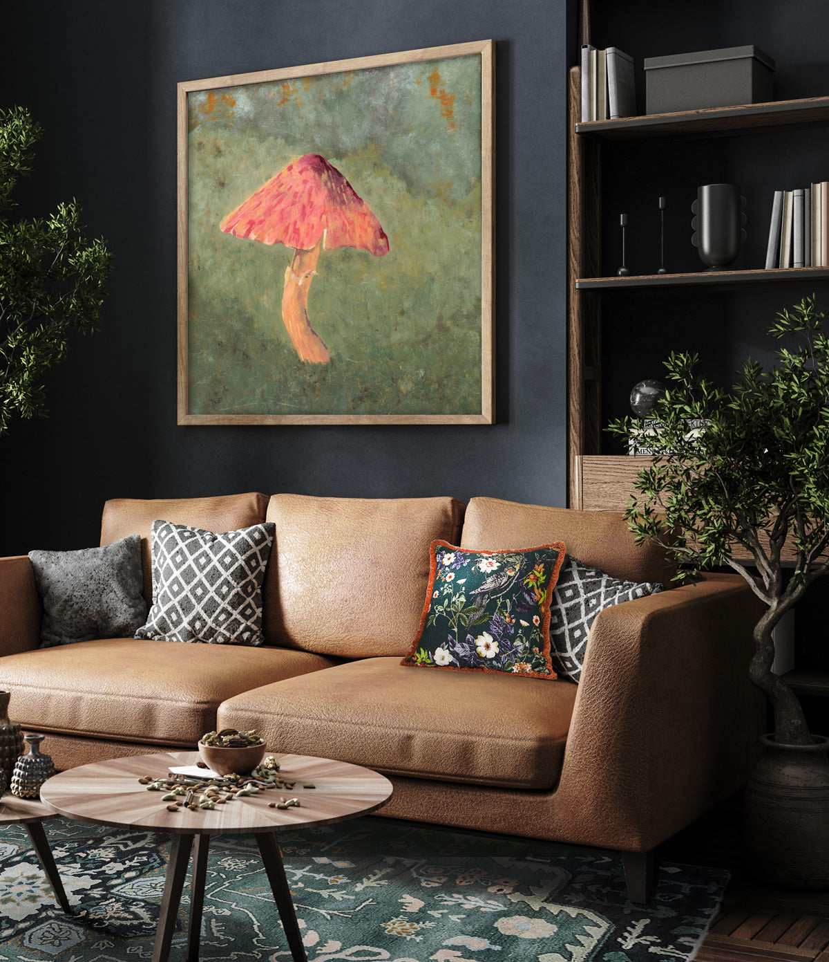 large mushroom wall art