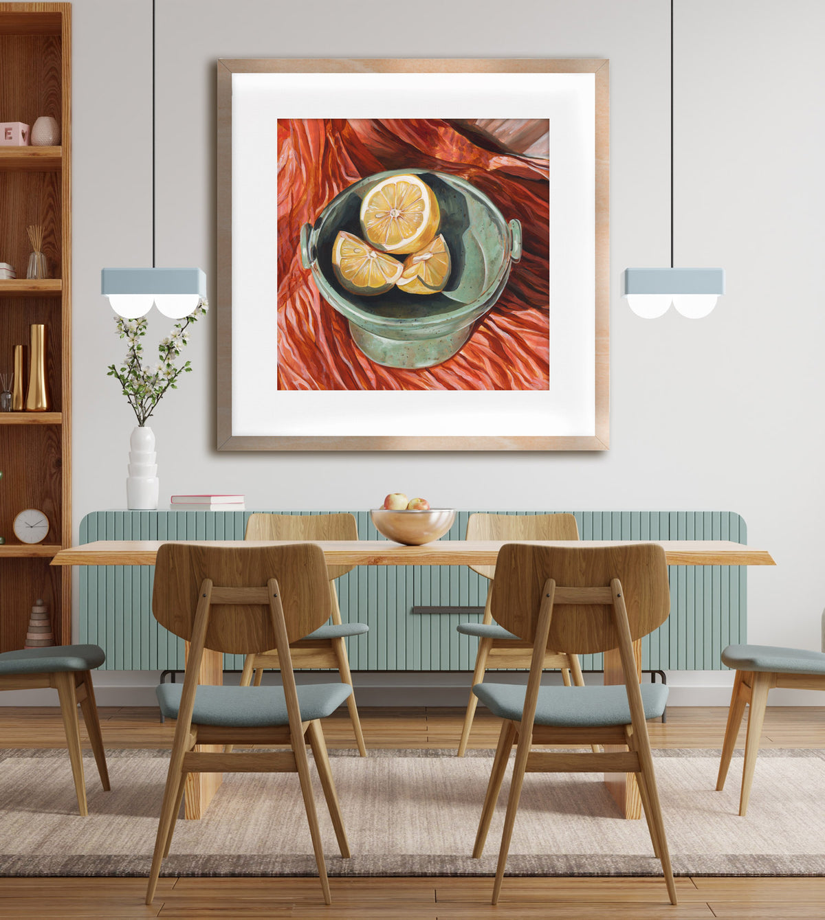 lemon still life dining room wall decor