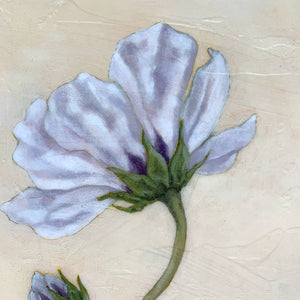 light purple flower painting detail