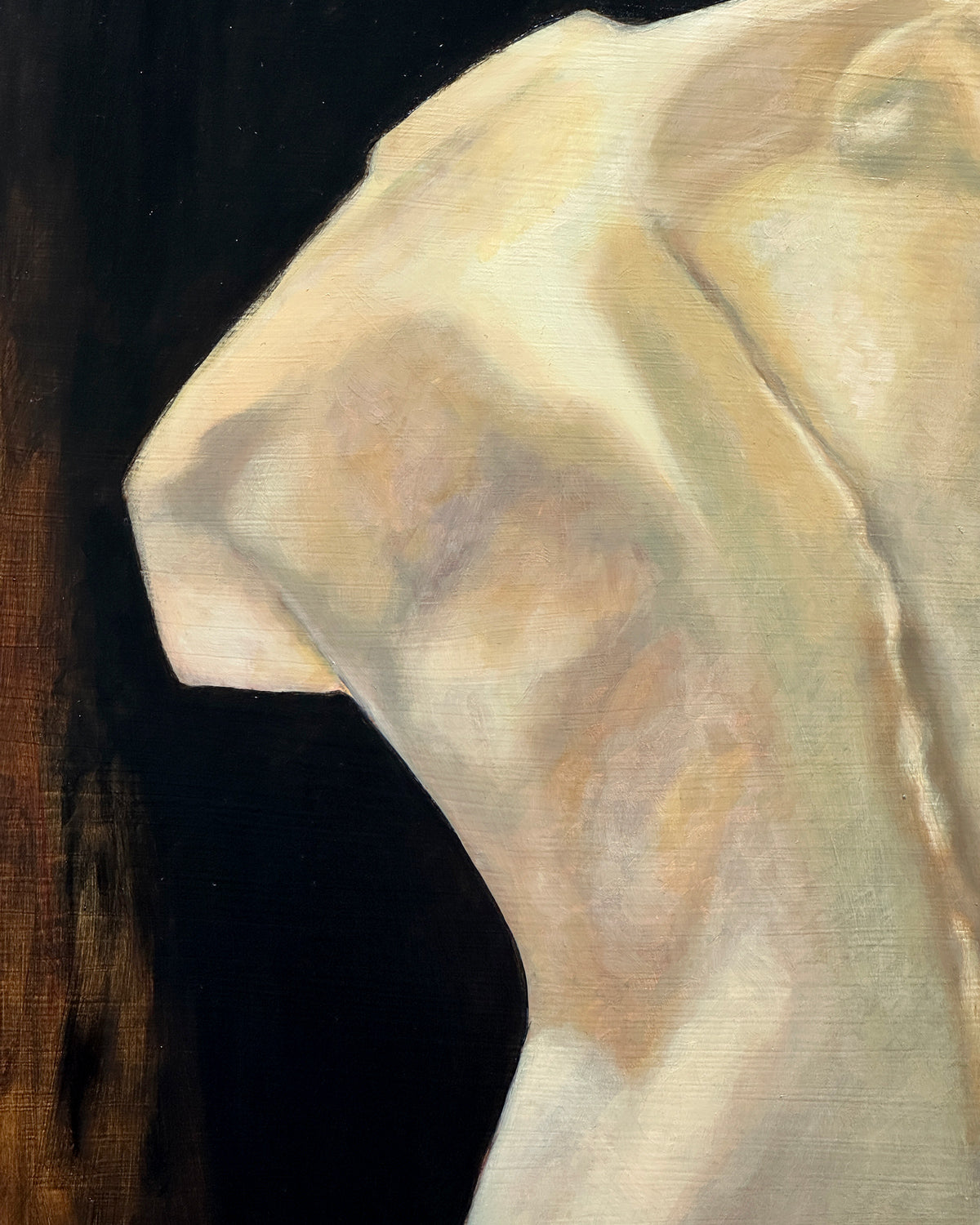 close up surreal figure painting by Danny Schreiber