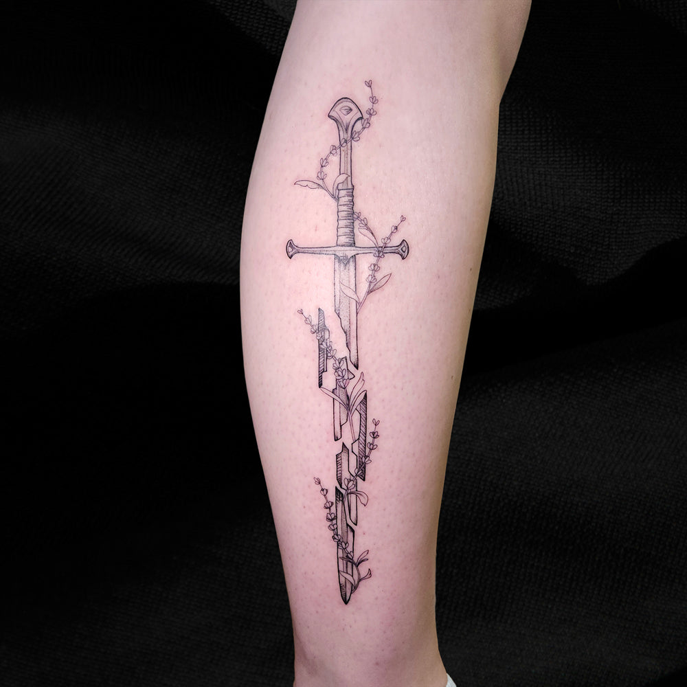 lotr sting sword tattoo by Lydia Pitts