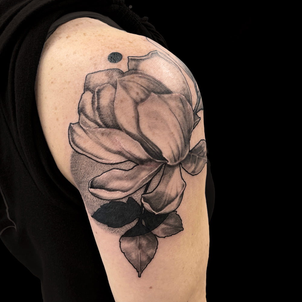 magnolia tattoo by Cass