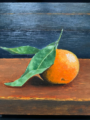 orange oil painting detail