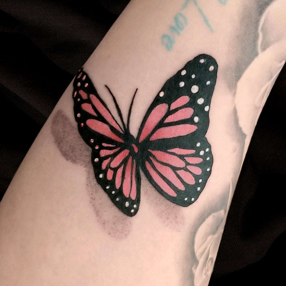 monarch butterfly tattoo by Lydia Pitts