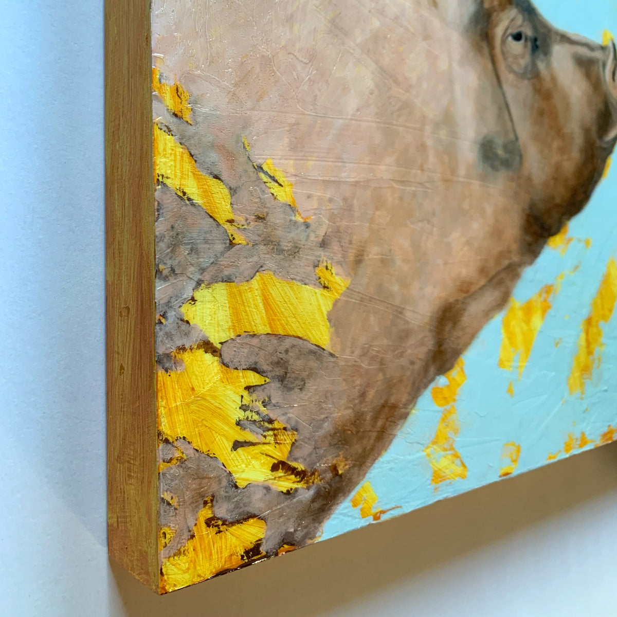 pig painting &#39;Humility&#39; edge detail