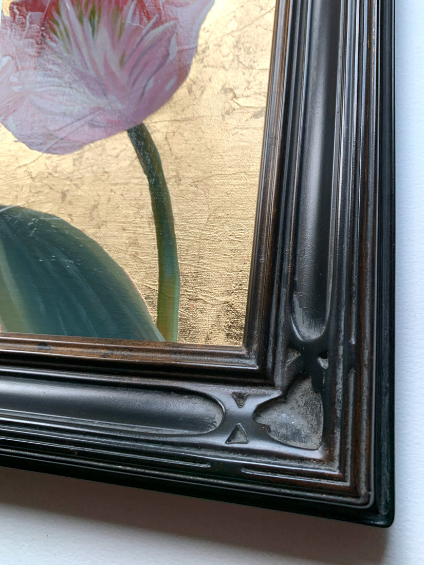 &quot;Two Lips Summon Kindness&quot; Tulip Painting 8x10