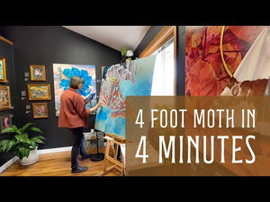Convergence 4 foot atlas moth painting video