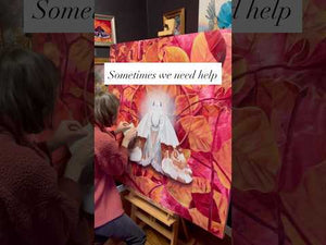 "Recollection" Ponometia Elegantula Moth Painting 48x48