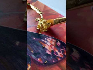 Limited edition 24k gold leaf embellished print video process