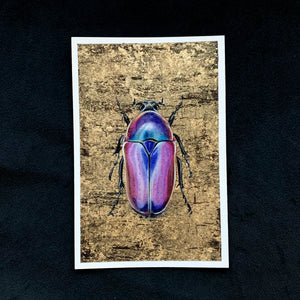 purple jewel beetle aether element painting