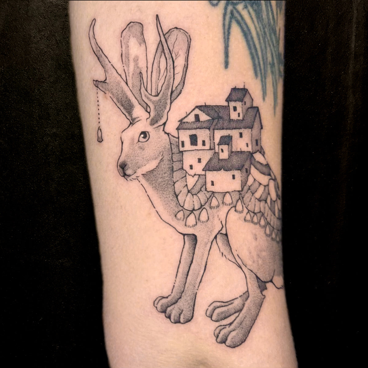 Rabbit nomad tattoo by Vincent Li