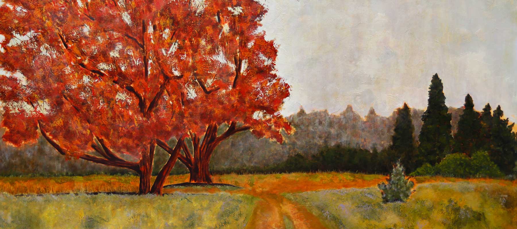 red tree landscape danny schreiber