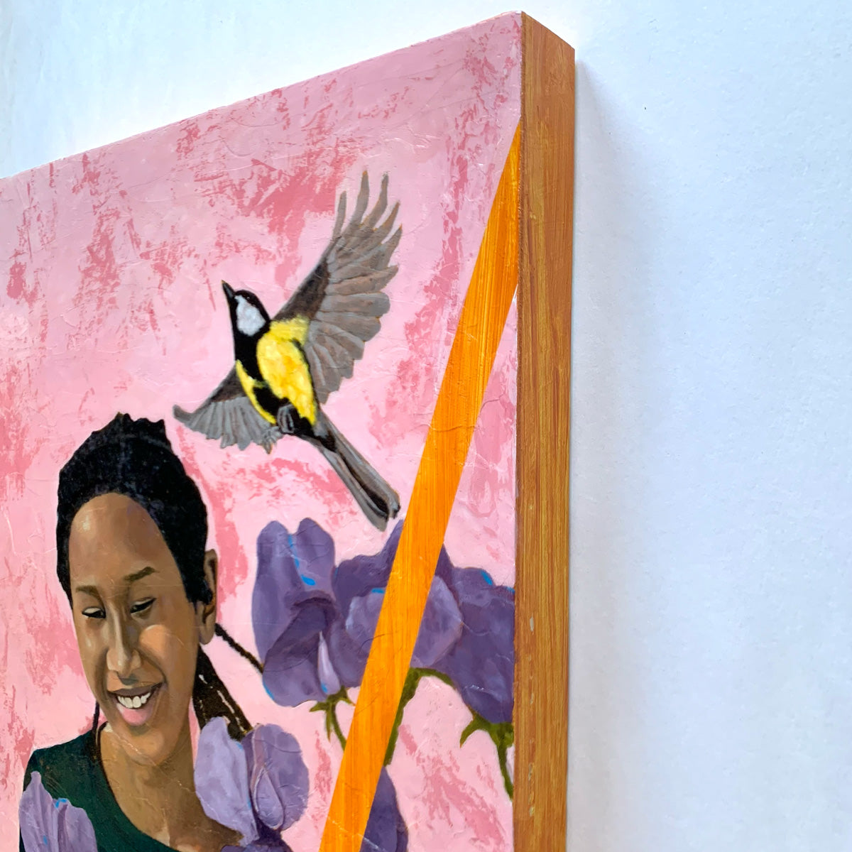 girl portrait painting edge detail