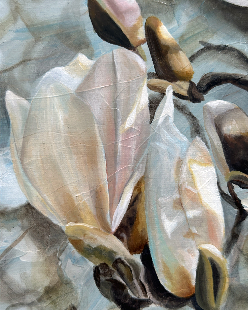 Reverberation magnolia painting detail