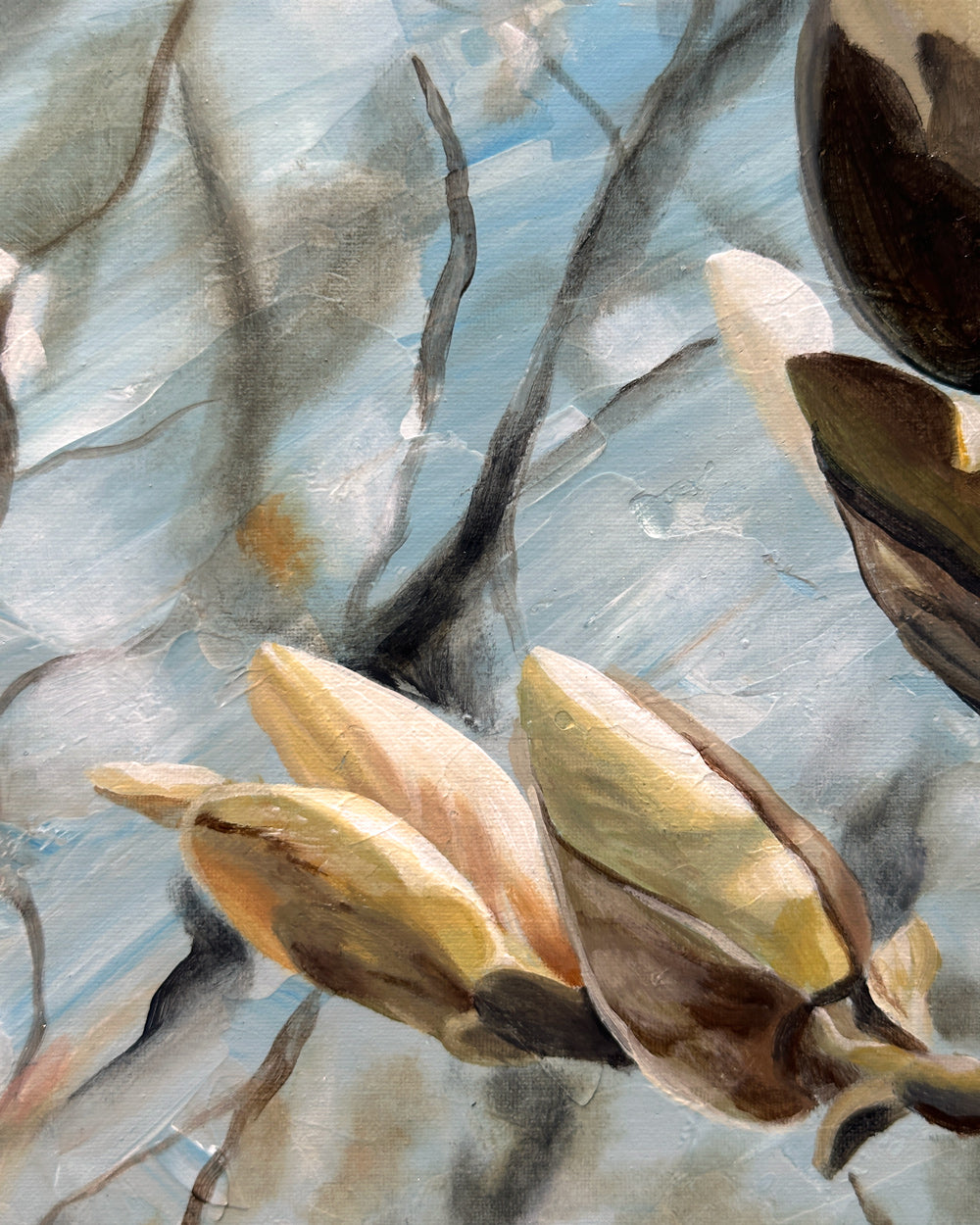 Reverberation magnolia painting detail